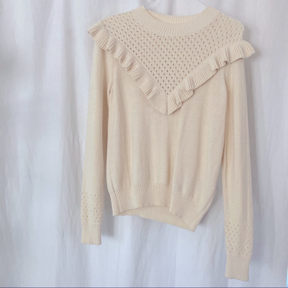Cream Pullover Wilfred sweater sz Small